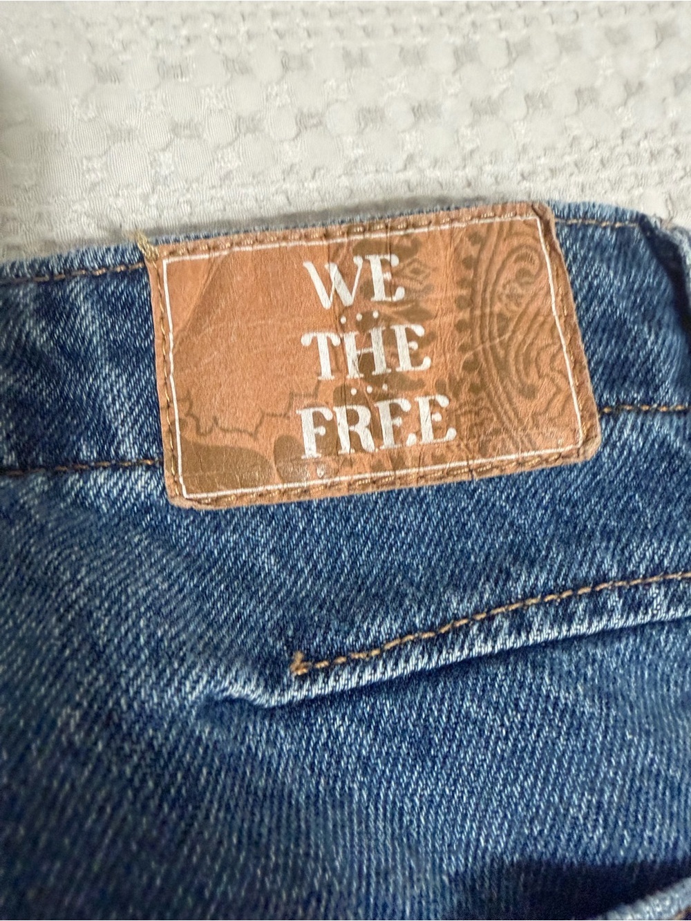 We The Free Mid-Blue Wide Leg Jeans - Picture 6 of 14